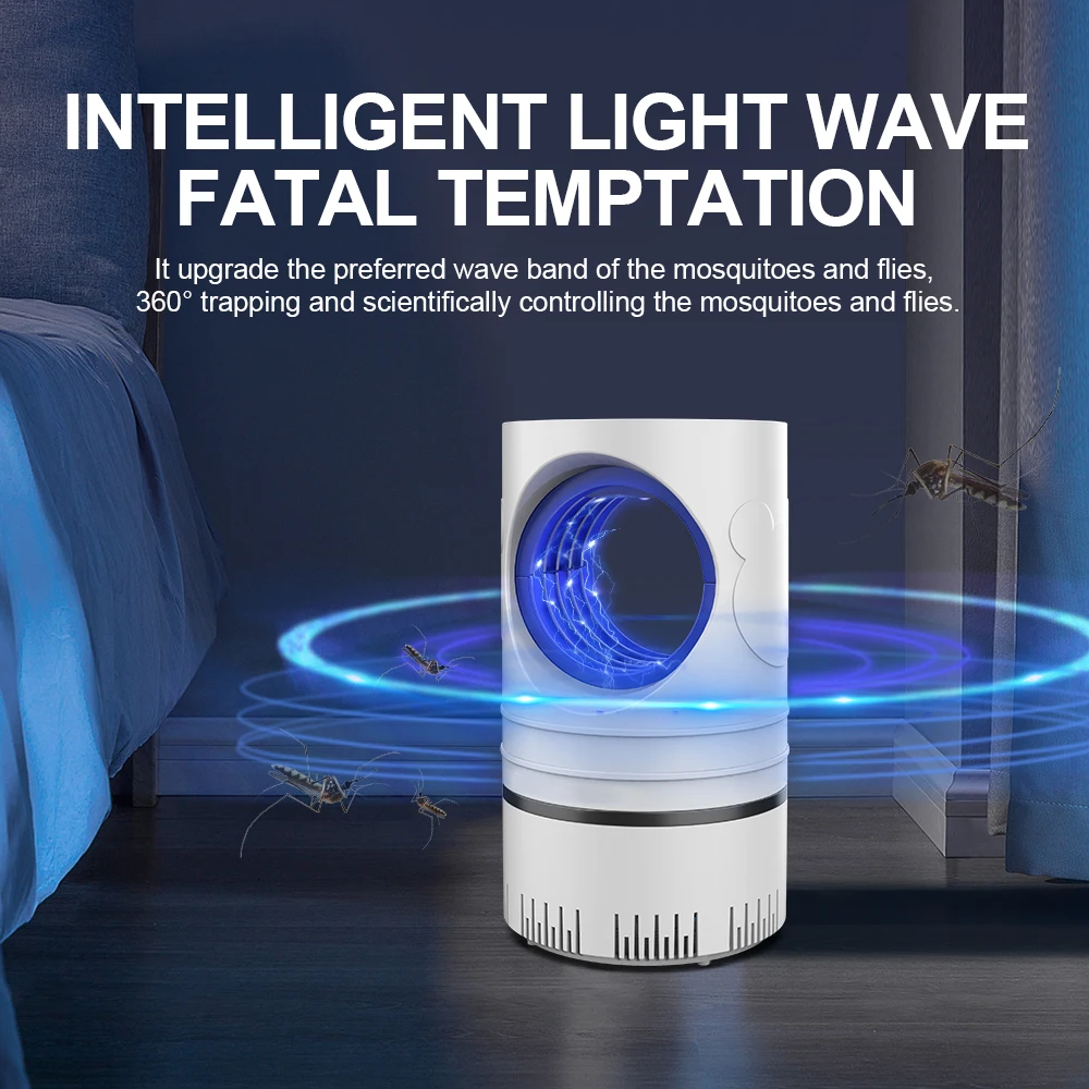 Electric Fly Bug Mosquito Insect Killer LED Light Trap Control Lamp Small Pest with USB Power Supply and Adapter thumbnail 3