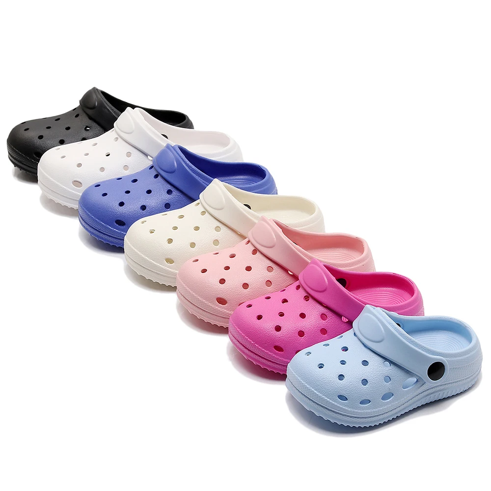 Kids Sandals Hole Children's Shoes Slippers Soft Anti-Skid Simple DIY Design Hole Baby Shoes Sandy Beach For Boys Girls thumbnail 2