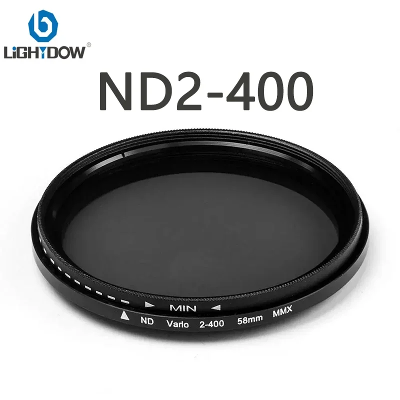 Lightdow ND2-400 Fader Variable Adjustable ND Filter 49 52 55mm 58mm 62mm 67mm 72mm 77mm 82mm for Cannon Nikon Sony Camera Lens thumbnail 2