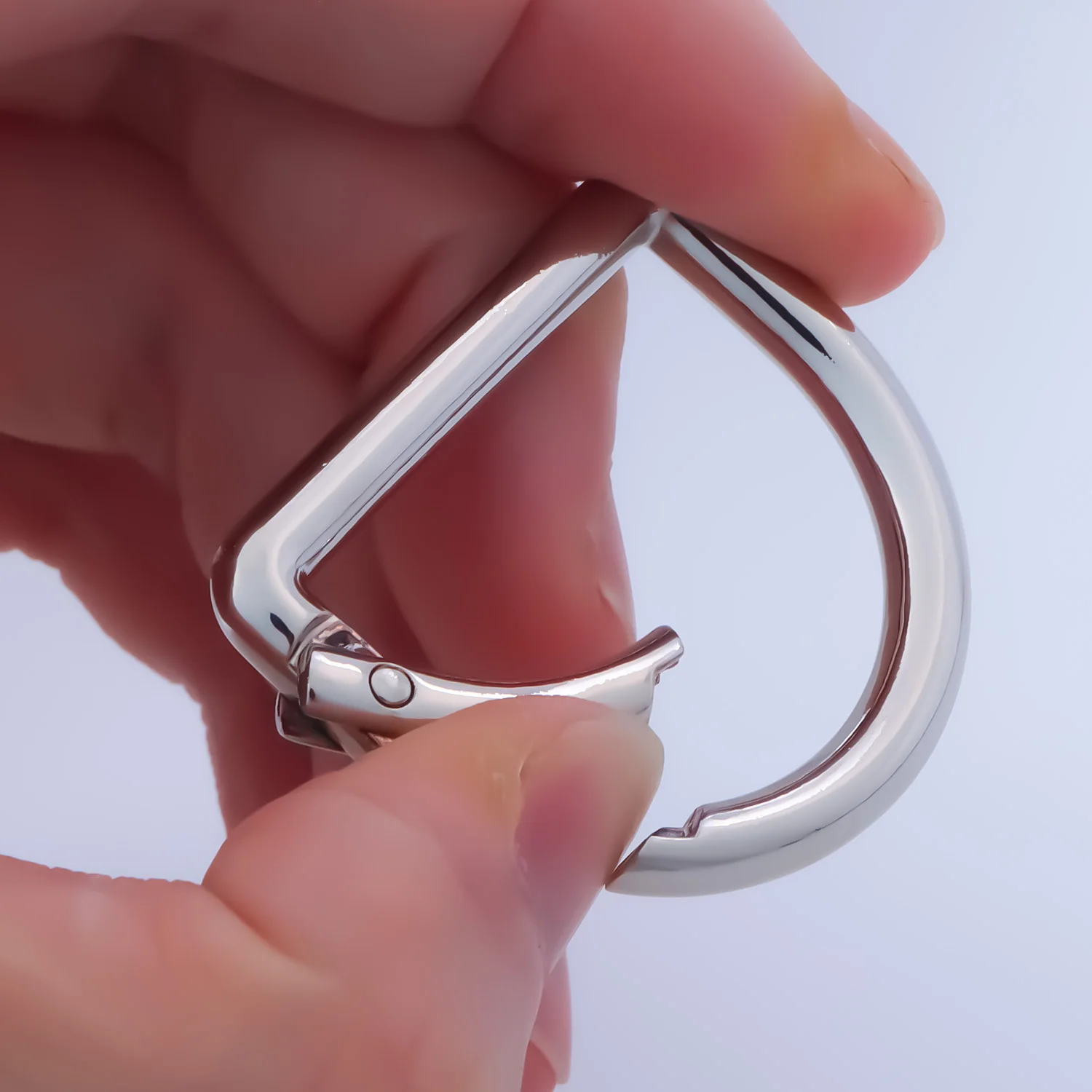 5Pcs D Ring Spring Key Hooks Metal Keyring Clip Spring Ring Buckles Clasp for Belt Backpack Bag Handbag Purse Strap Keychain thumbnail 3