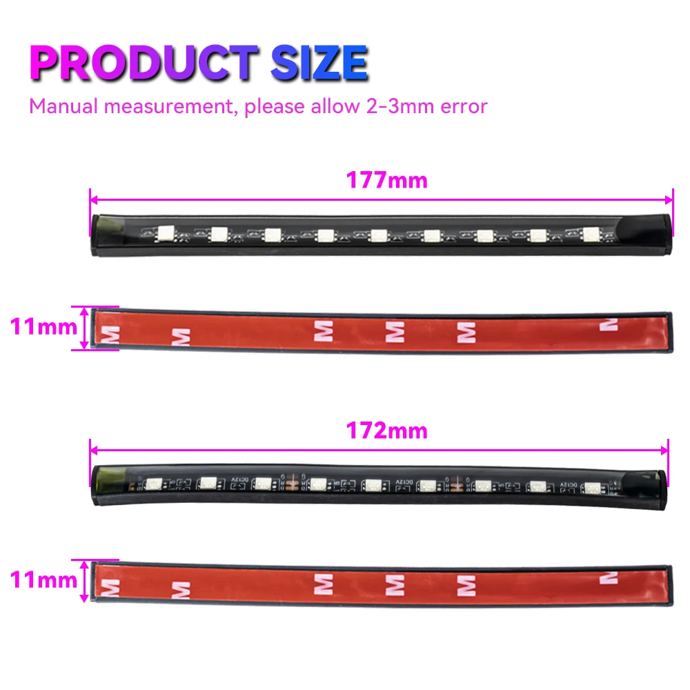 Neon 48 72 LED Car Interior Ambient Foot Light with USB Wireless Remote Music App Control Auto RGB Atmosphere Decorative Lamps thumbnail 6