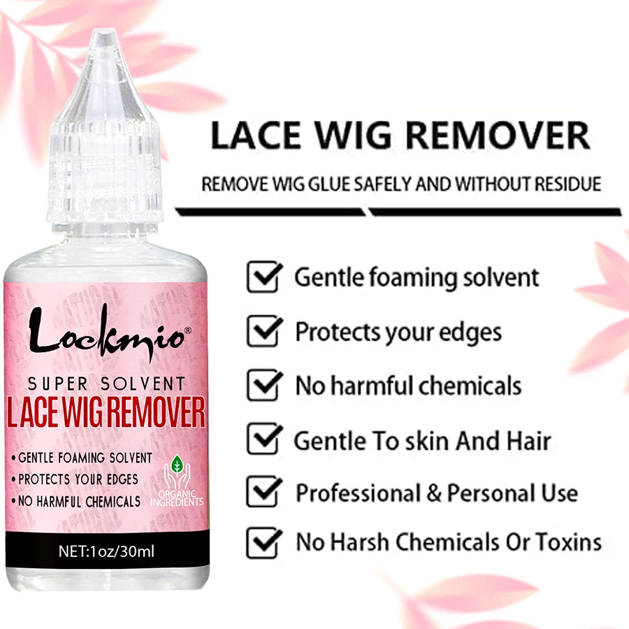 LOCKMIO Melting Spray Waterproof Lace Glue Adhesive Glue Remover & Brush Head Band Wig Installation Kit for Lace Wigs for Women thumbnail 6