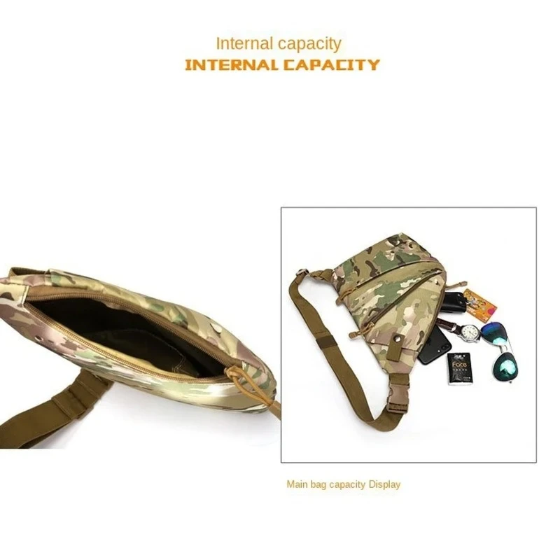 Chest Bags Camouflage Tactical Bag Single Shoulder Bags for Men Waterproof Nylon Crossbody Bags Male Messenger Bag thumbnail 5
