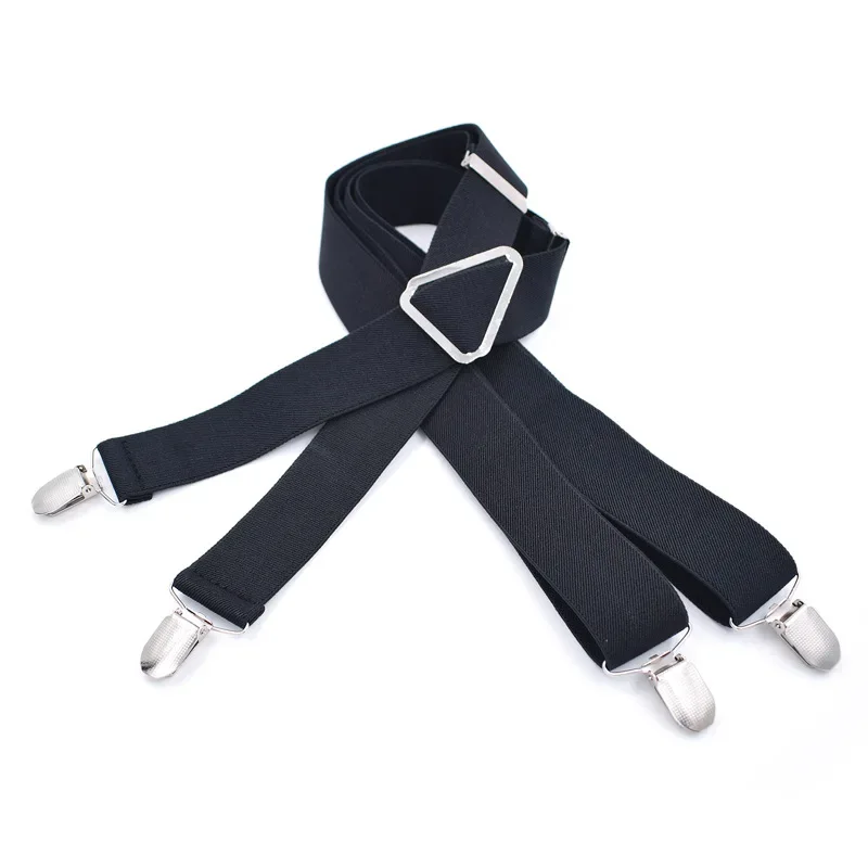 Suspenders Men 4 Clip 3.5cm Width Braces Adjustable Elastic X Back Pants Women Suspender Adult Man Braces Wedding Accessories thumbnail 4