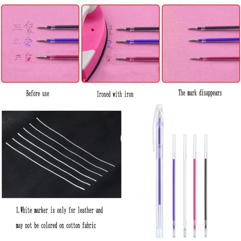 High-temperature Disappearing Pen Refill Fading Pen Special For Clothing DIY Leather Heating Rough Water Erasing Pen thumbnail 5