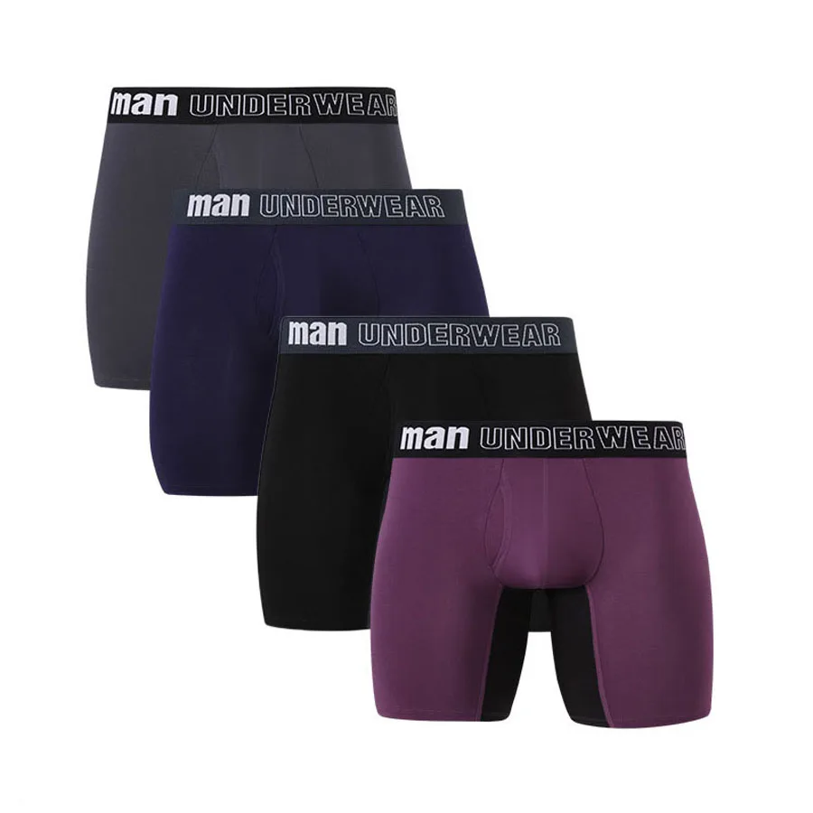 Men's Bamboo Fiber Underwear Cotton Boxers Shorts Man Sexy Long Boxer Panties Large Size Underpants 7XL Cuecas Boxer Masculina thumbnail 4