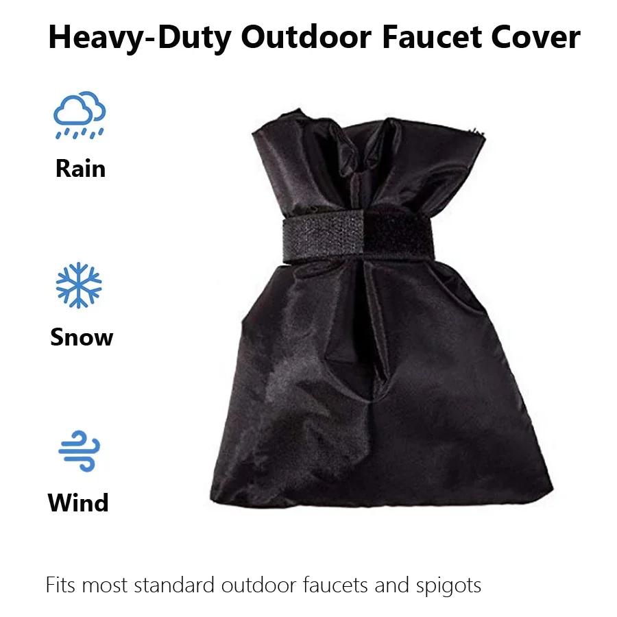 Outdoor Faucet Cover, Winter Freeze Protection Insulation for Water Taps, Garden Faucet Protector thumbnail 2