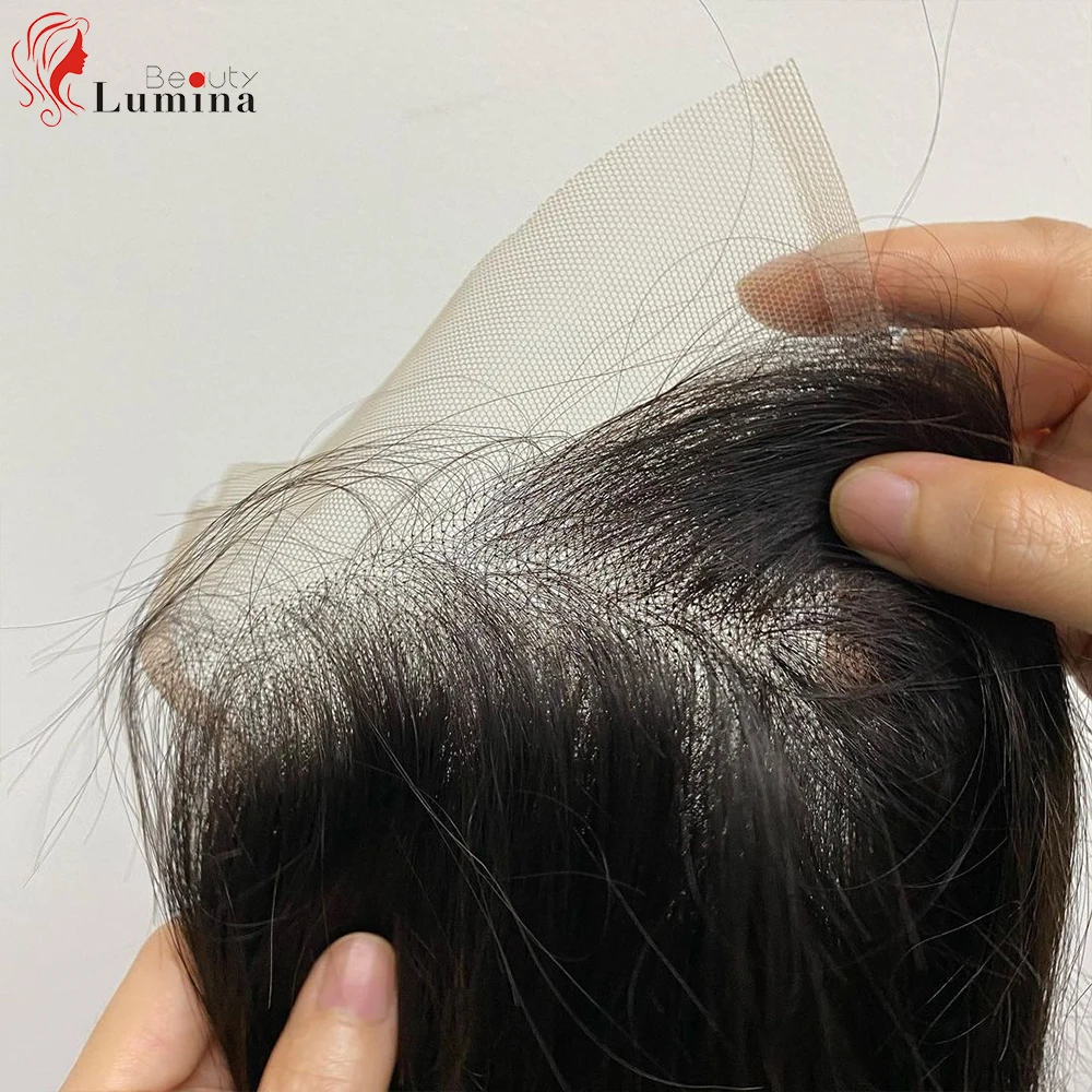 Lace Frontl Closure Peruvian Straight Closure 5x5 100% Human Hair Straight 13x4 Lace Frontal Natural Color Remy Hair Swiss Lace thumbnail 4