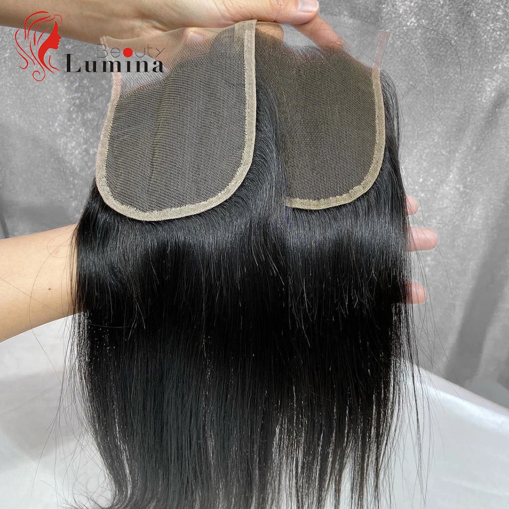 Lace Frontl Closure Peruvian Straight Closure 5x5 100% Human Hair Straight 13x4 Lace Frontal Natural Color Remy Hair Swiss Lace thumbnail 2