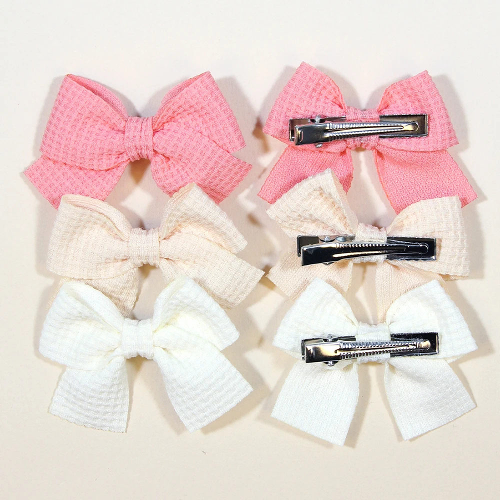 6/10Pcs/Set 2025 Fashion New Cute Ribbon Bowknot Hair Clips for Kids Handmade Baby Girls Hair Accessories thumbnail 3