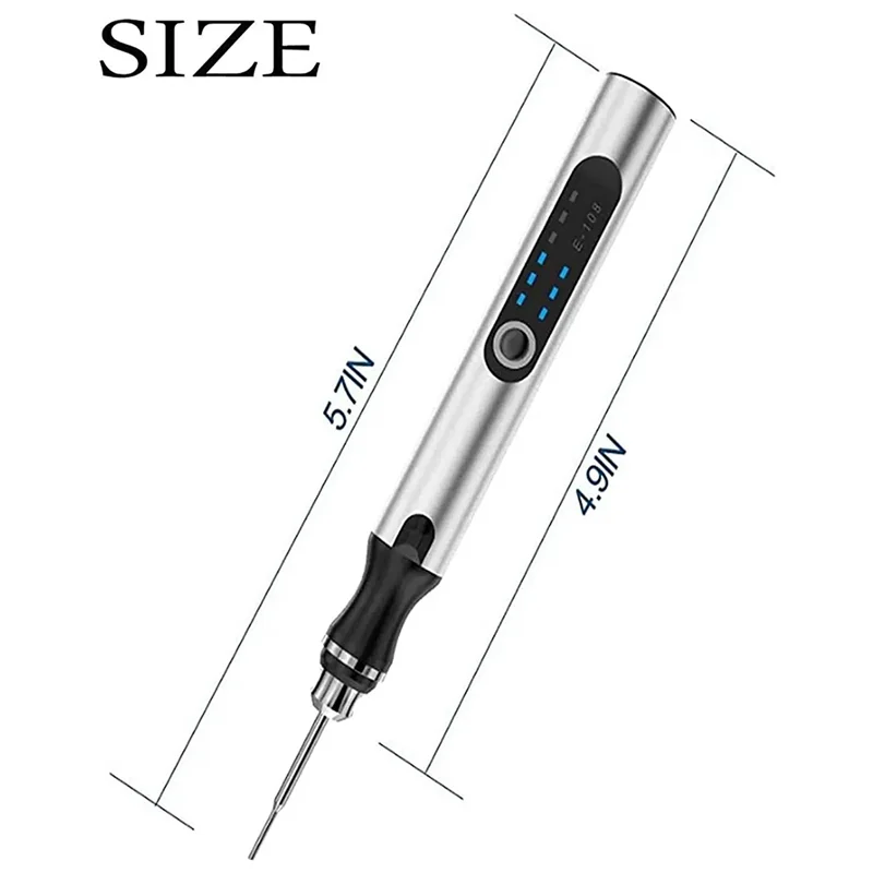 USB Customizer Professional Engraving Pen 30 Bits, Rechargeable Engraving Pen Cordless, Engraver Tool for Metal thumbnail 6