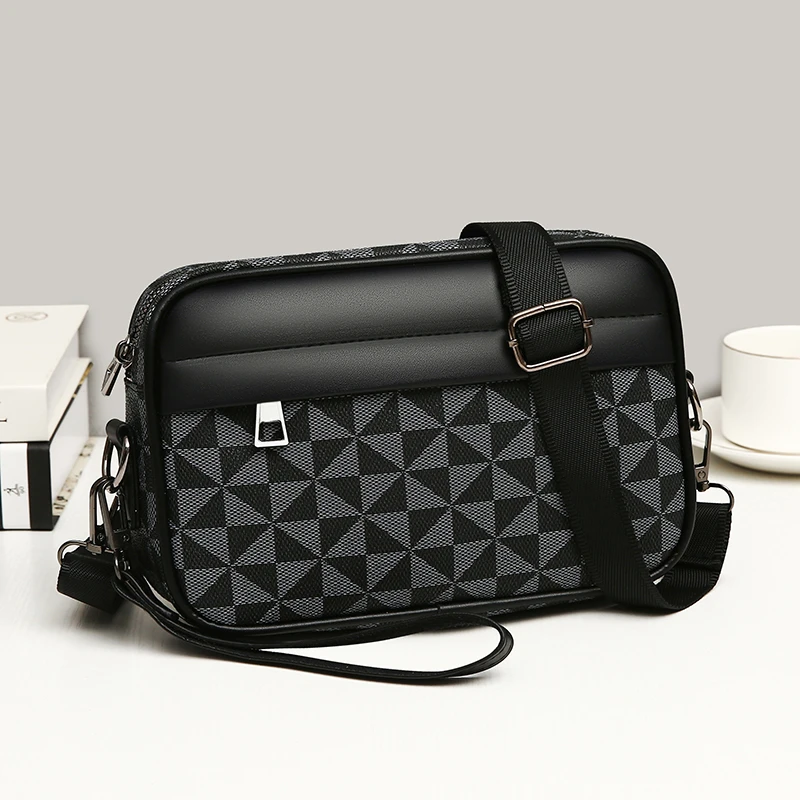 Fashion Soft PU Leather Men Day Clutch Bag Business Men Money Handbag High Quality Male Small Shoulder Bag Phone Bag SAC thumbnail 3