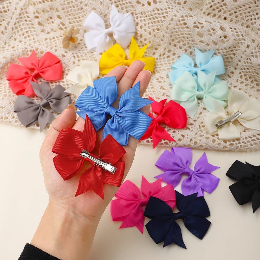 25/30/40/50/60Pcs 3inch Sunflower Hairclips for Children's Hair Accessories Wholesale Kids Baby Hairpin Girls Headclip thumbnail 2