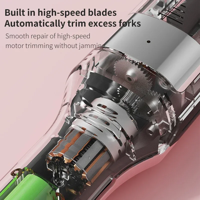 Hair Ends Trimmer Split Remover Dry Damaged Brittle Professional Automatic Trim Split for Women Cordless Hair Cutting Machine thumbnail 4