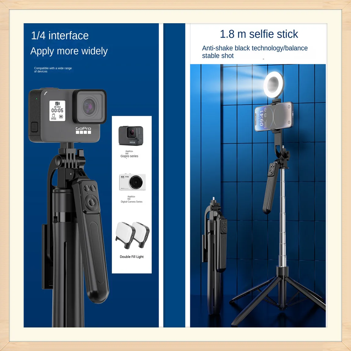 COOL DIER New Tripod for Smartphone Camera,Tripods Stand with Bluetooth shutter,Wireless Selfie Stick brackets with Phone Holder thumbnail 2