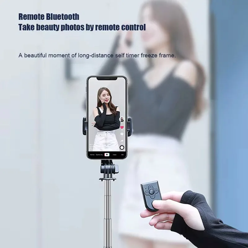 1.67M Long Extended Bluetooth Wireless Selfie Stick Live Broacast Stand Holder Tripod Foldable With Fill Light For Smartphones thumbnail 6