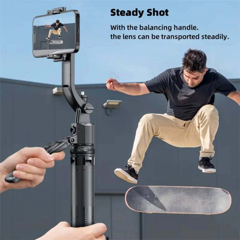 FANGTUOSI 360 Rotation Gimbal Stabilizer ,Selfie Stick Tripod for Smartphone Camera With Bluetooth shutter Stabilizer for Live thumbnail 2