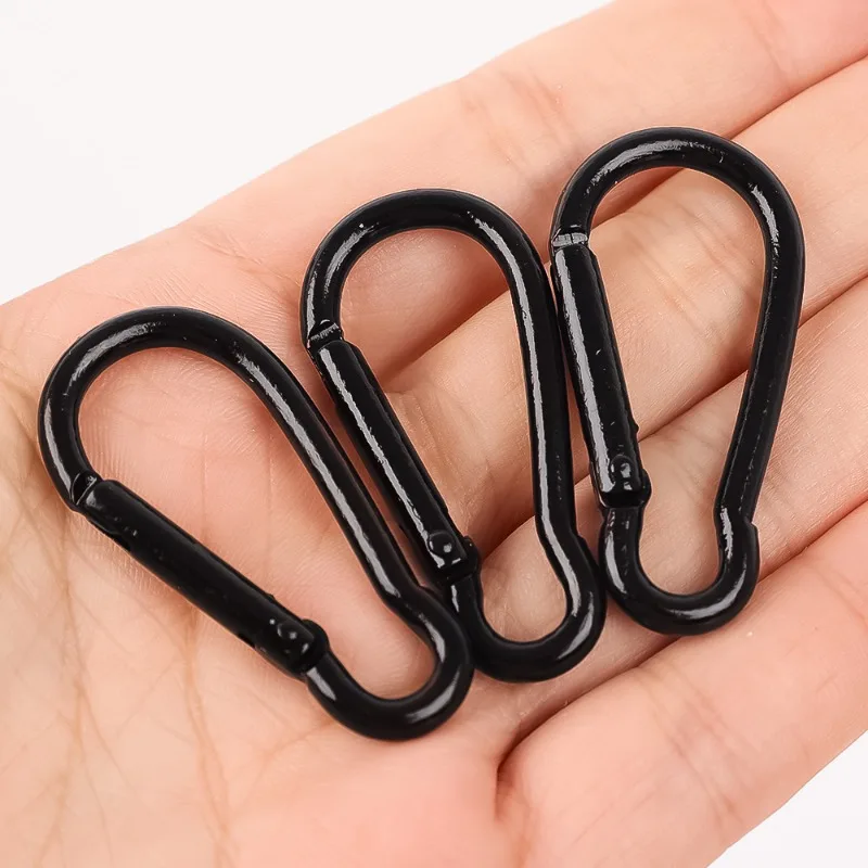 50/10Pcs Mini Carabiner Keychain Alluminum Alloy D Type Buckle Spring Snap Clip Hooks Keychain Carabiner for Keys Camping Tool thumbnail 5