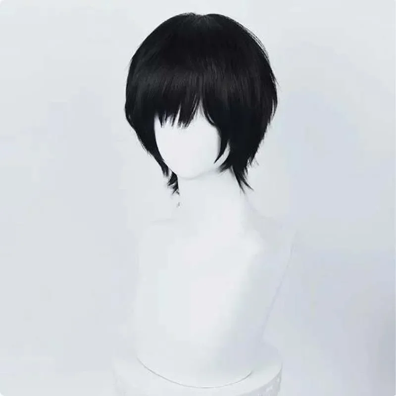 Anime Chainsaw Man Yoshida Hirofumi Cosplay Wig Short Black Heat Resistant Synthetic Hair Man Party Wigs thumbnail 3