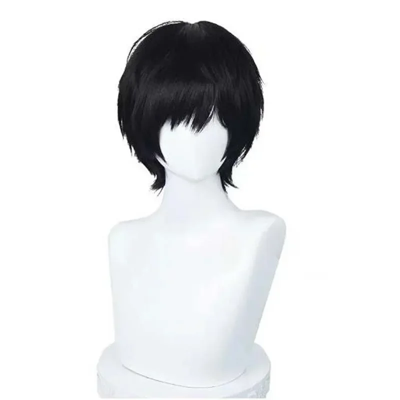 Anime Chainsaw Man Yoshida Hirofumi Cosplay Wig Short Black Heat Resistant Synthetic Hair Man Party Wigs thumbnail 5