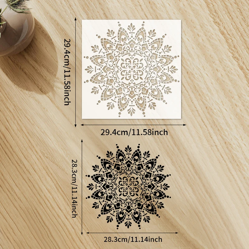 YOMDID 1pc Mandala Painting Hollow out PET Stencil Reusable Washable DIY Graffiti Airbrush Art Craft  Decorative Templates thumbnail 6