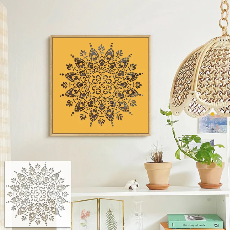 YOMDID 1pc Mandala Painting Hollow out PET Stencil Reusable Washable DIY Graffiti Airbrush Art Craft  Decorative Templates thumbnail 4