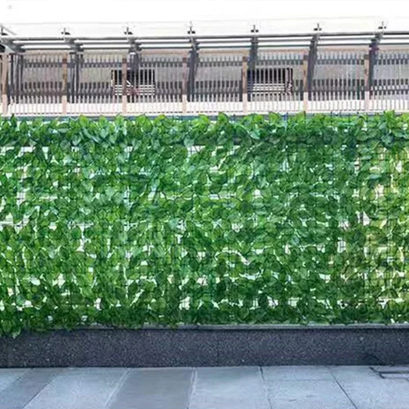 1M/3M Artificial Green Leaf Fence Panels Faux Privacy Fence Screen For Home Outdoor Garden Balcony Decoration thumbnail 5