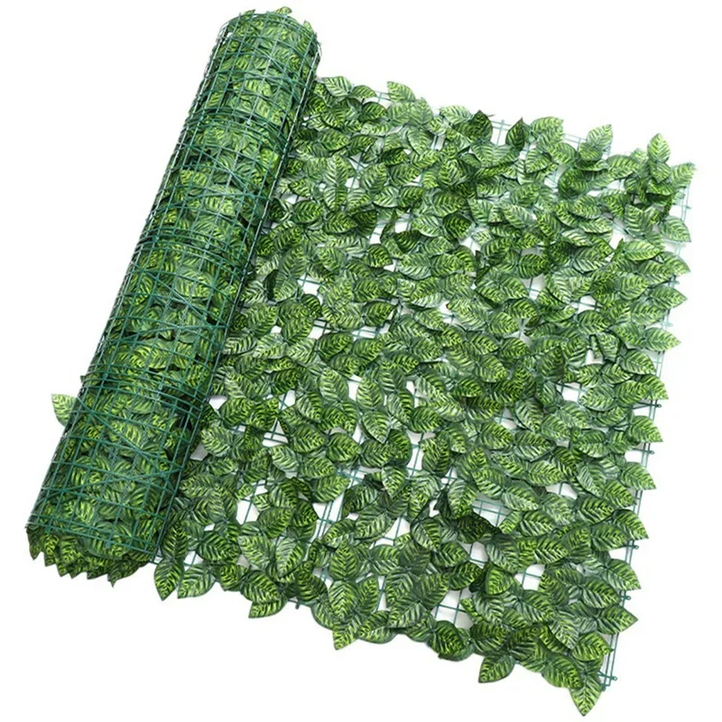 1M/3M Artificial Green Leaf Fence Panels Faux Privacy Fence Screen For Home Outdoor Garden Balcony Decoration thumbnail 3