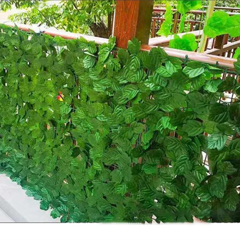 1M/3M Artificial Green Leaf Fence Panels Faux Privacy Fence Screen For Home Outdoor Garden Balcony Decoration thumbnail 6