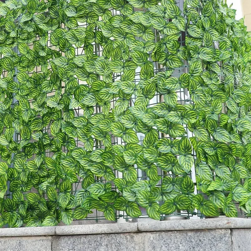 1M/3M Artificial Green Leaf Fence Panels Faux Privacy Fence Screen For Home Outdoor Garden Balcony Decoration thumbnail 4