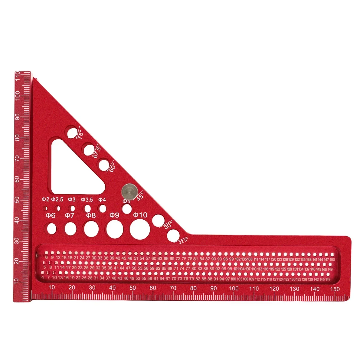 Woodworking Square Protractor Extended 3D Multi-Angle Measuring Ruler W/Dowel Pin,Aluminum Miter Triangler Layout Measuring Tool thumbnail 6