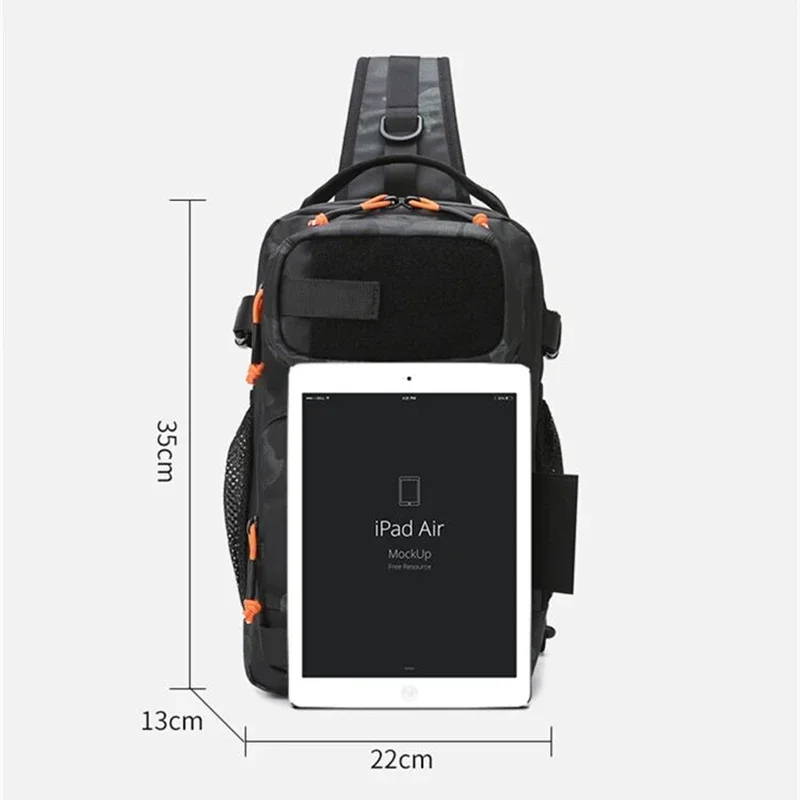 Tactical FIshing Bag Backppack Chest Sling Outdoor FIshing Lure Rod Men Sports Handbags Shoulder Laser Molle Hunting Hiking Bags thumbnail 5