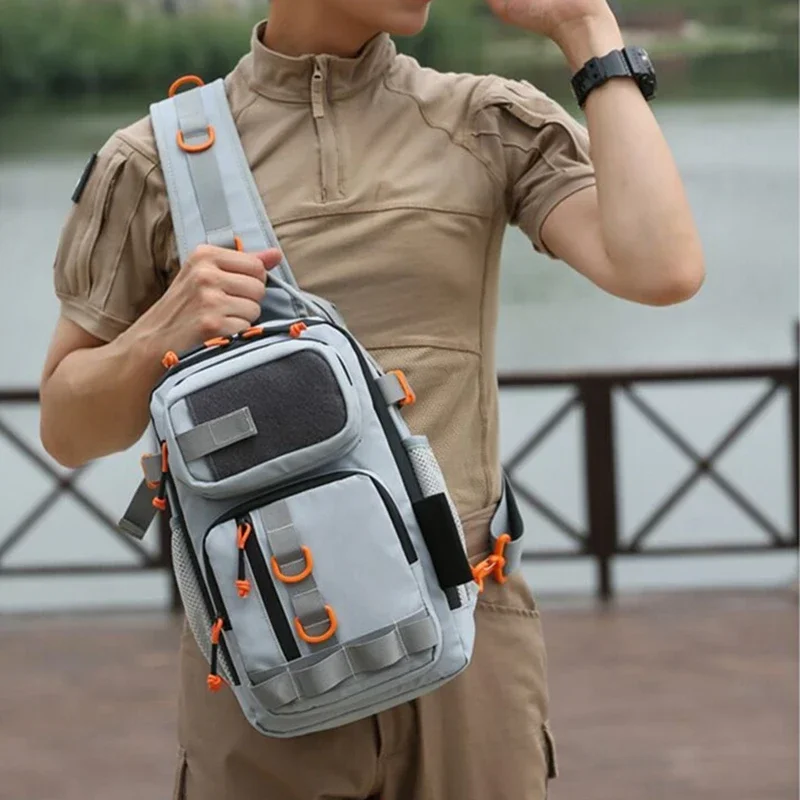 Tactical FIshing Bag Backppack Chest Sling Outdoor FIshing Lure Rod Men Sports Handbags Shoulder Laser Molle Hunting Hiking Bags