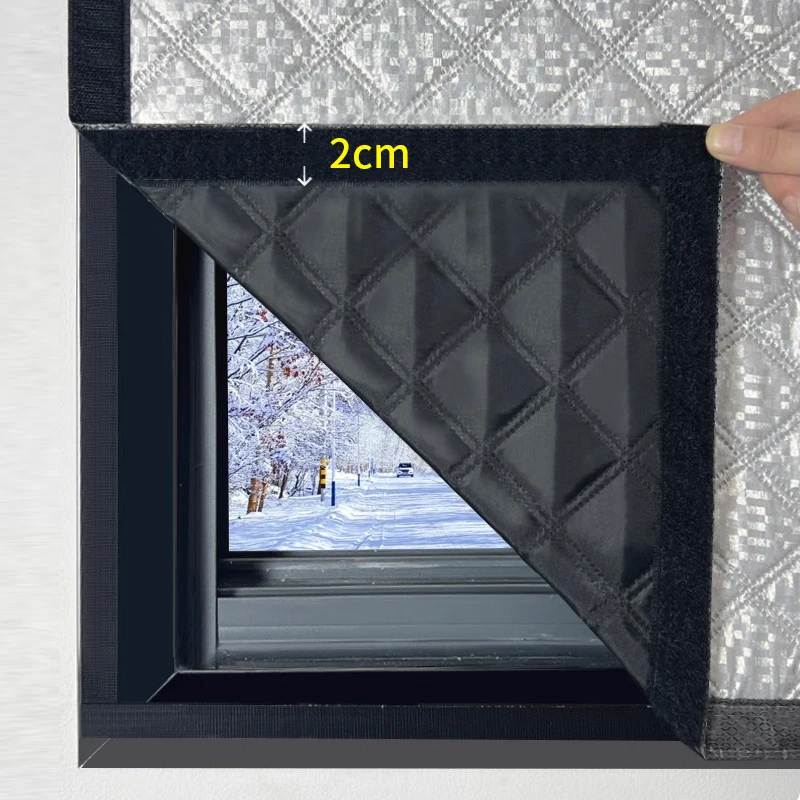 Zipper,Winter warm curtains,insulated windproof sealed windows,cold proof and insulated,screen windows,Shading,sound insulation thumbnail 3