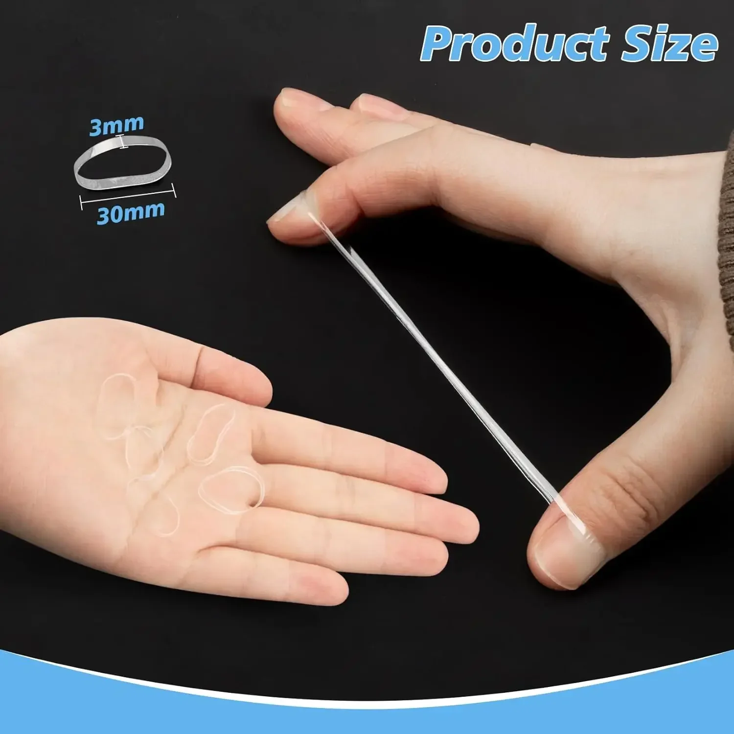 200/2000pcs Girls Disposable Rubber Bands Clear Elastic Hair Bands Children Ponytail Holder Ties Headband Kids Hair Accessories thumbnail 3