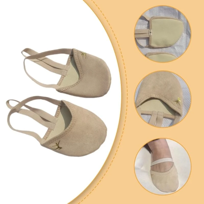 Gymnastic Shoes Half Soles Ballet Shoes Pirouette Shoes Belly Dance Shoes Turning Shoes for Woman thumbnail 2