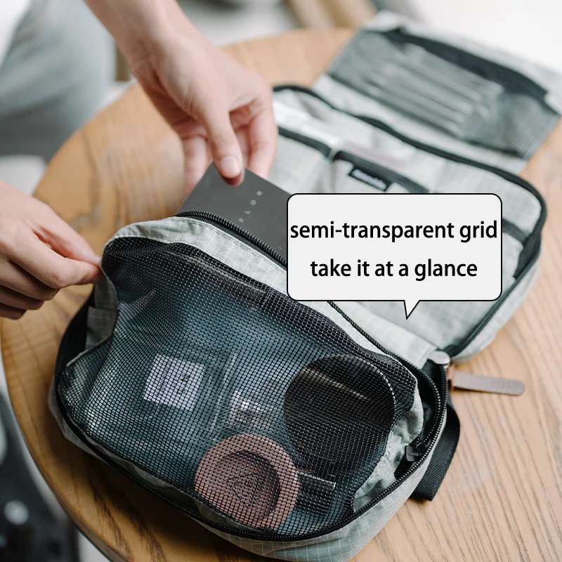 Naturehike SN03 Travel Hanging Toiletry Bag Water-proof Cosmetic Storage Bag PVC Wet Dry Separated Bag  Camping Hiking Wash Bag thumbnail 3