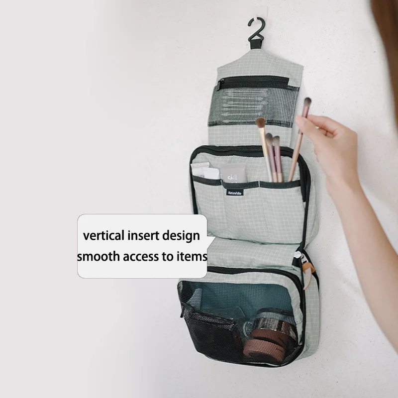 Naturehike SN03 Travel Hanging Toiletry Bag Water-proof Cosmetic Storage Bag PVC Wet Dry Separated Bag  Camping Hiking Wash Bag thumbnail 5