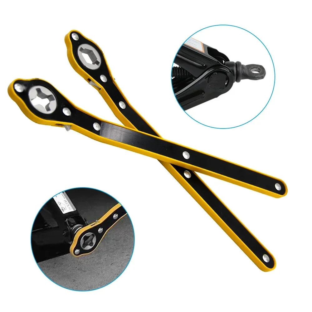 Auto Labor Saving Jack Ratchet Wrench Tire Jack Removal Wrench Cross car Labor Saving Wrench Rocker Arm thumbnail 4