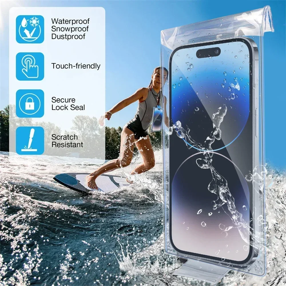 5/3/1PCS Transparent Waterproof Phone Covers Swimming Bags Underwater Cellphone Protectors Pouch Bags for IPhone Samsung Mi thumbnail 4