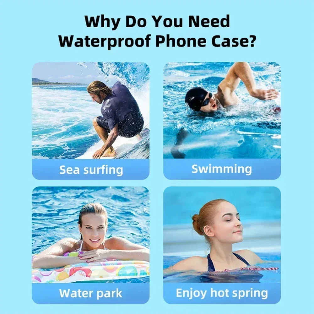 5/3/1PCS Transparent Waterproof Phone Covers Swimming Bags Underwater Cellphone Protectors Pouch Bags for IPhone Samsung Mi thumbnail 6