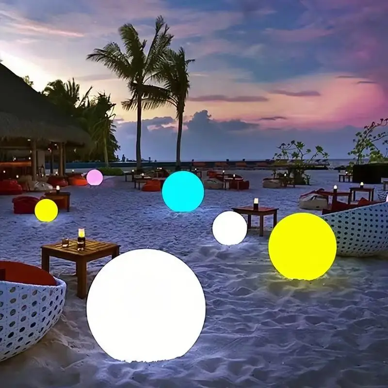 RGB Waterproof LED Garden Ball Light Solar Lighting USB Charge Deco Lamp Remote Control 16 Colors for Party Wedding Street Yard thumbnail 2