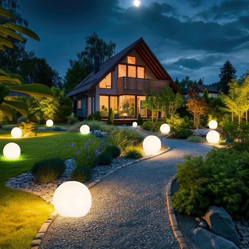 RGB Waterproof LED Garden Ball Light Solar Lighting USB Charge Deco Lamp Remote Control 16 Colors for Party Wedding Street Yard thumbnail 5