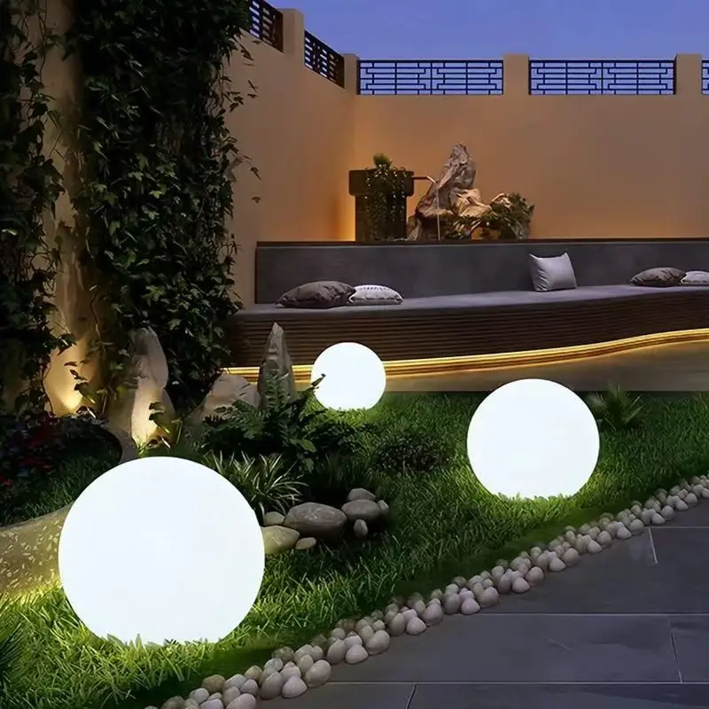 RGB Waterproof LED Garden Ball Light Solar Lighting USB Charge Deco Lamp Remote Control 16 Colors for Party Wedding Street Yard thumbnail 6
