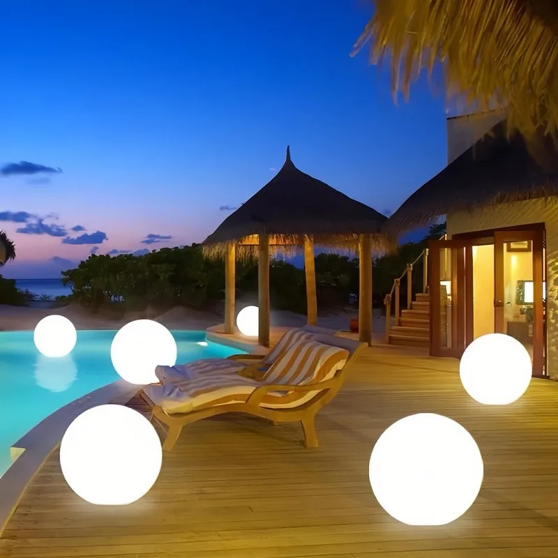 RGB Waterproof LED Garden Ball Light Solar Lighting USB Charge Deco Lamp Remote Control 16 Colors for Party Wedding Street Yard thumbnail 3