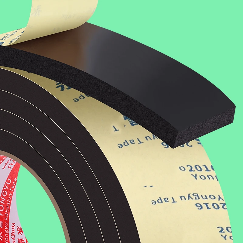 Rubber Self Adhesive Sponge Seal Strip Single Sided Adhesive EVA Black Foam Anti-collision Seal Gasket Width10-50mm Thick 1-5mm thumbnail 4