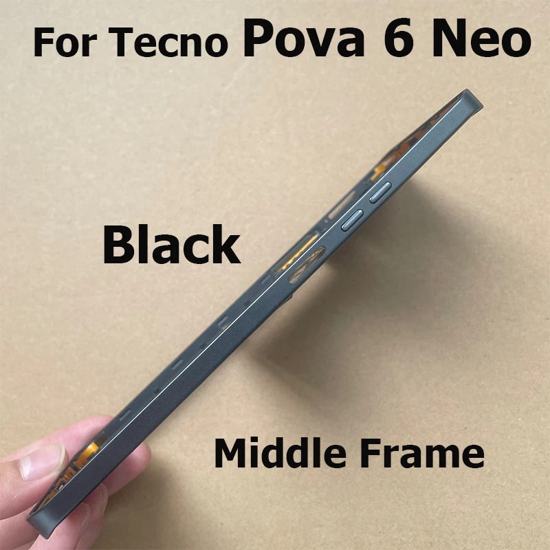 Front LCD Frame For Tecno Pova 6 Neo Li6 Front LCD Screen Frame Cover Middle Frame Bezel Repair thumbnail 5