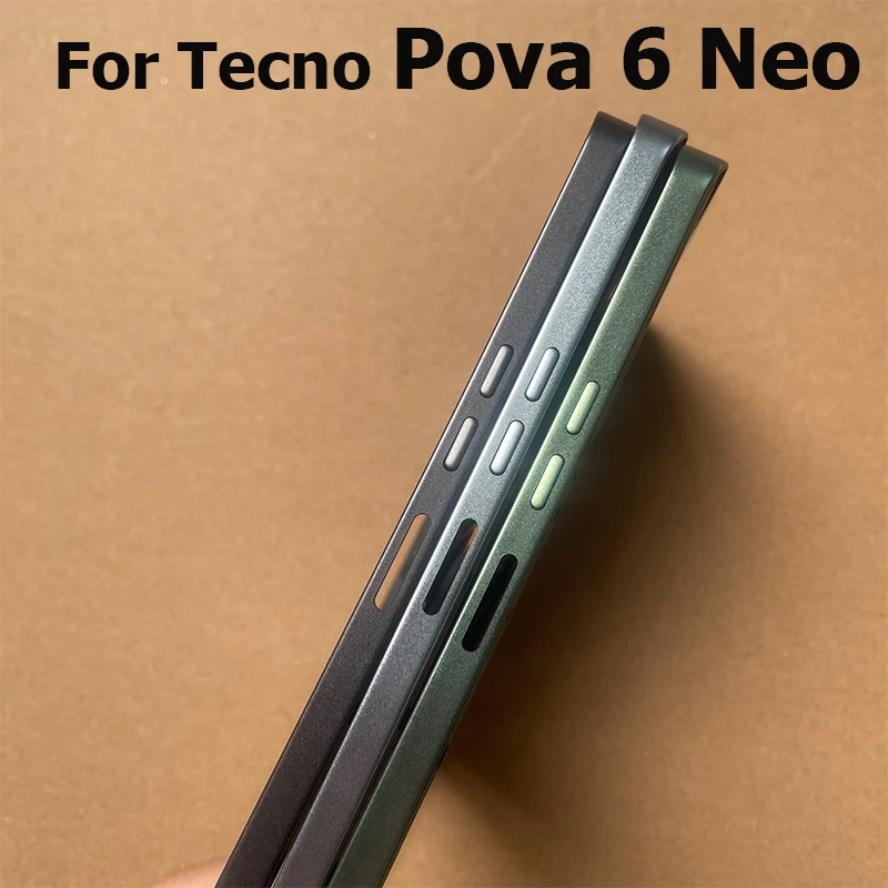 Front LCD Frame For Tecno Pova 6 Neo Li6 Front LCD Screen Frame Cover Middle Frame Bezel Repair thumbnail 3