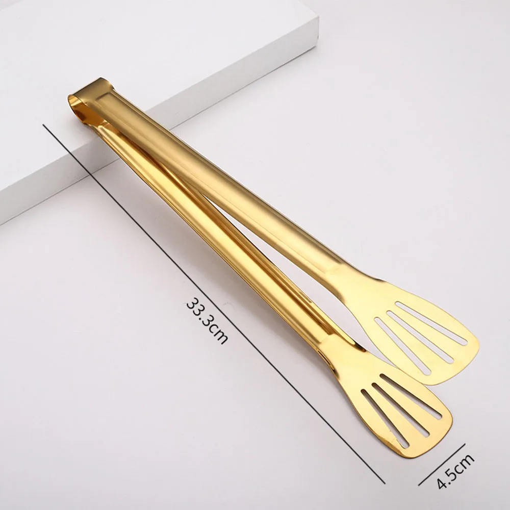 Stainless Steel Anti-Slip Food Clamp Kitchen Utensils Buffet Cooking Tool Bread Clip Accessories for Desserts Salads Barbecue thumbnail 6