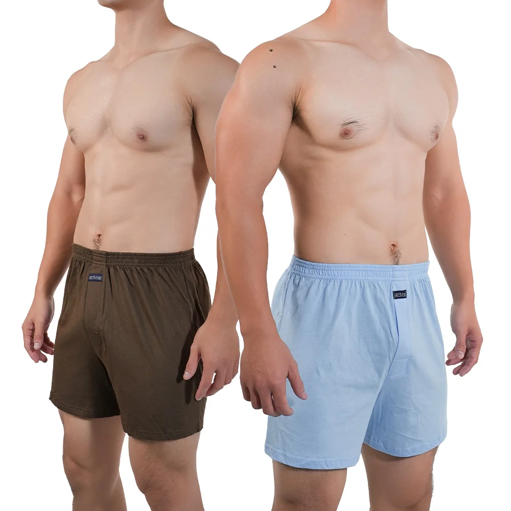 1PC Big Underpants Solid Pajama Bottoms At Home Plus Size Boxers Brief For Men High Waist Allo Pants Cotton Slacks Sleep Bottoms thumbnail 6